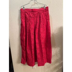 Vintage red lace skirt